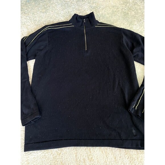 Smartwool 1/4 Zip Black Long Sleeve 100% Merino Wool Base Layer Men's Size L - Picture 1 of 5